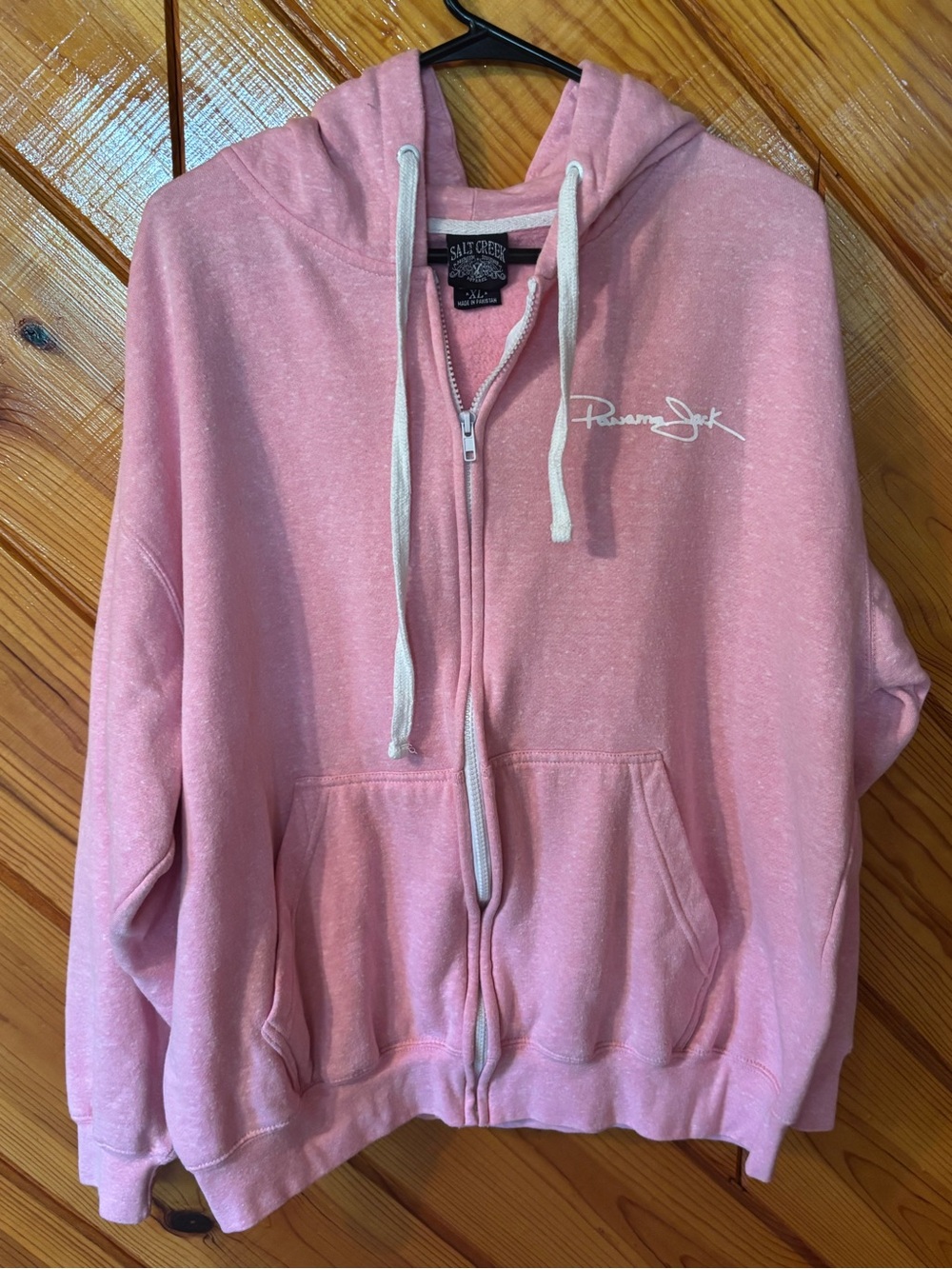 Panama Jack Pink Zip-Up Hoodie Sweatshirt